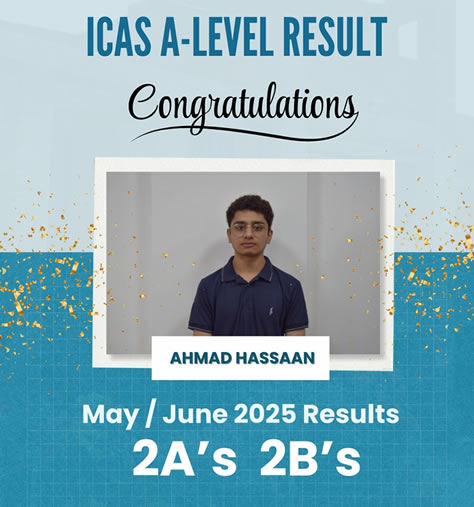 Ahmad Hassaan - Achievement at ICAS