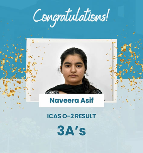 Naveera Asif - Achievement at ICAS