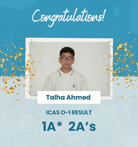 Talha Ahmed - Achievement at ICAS
